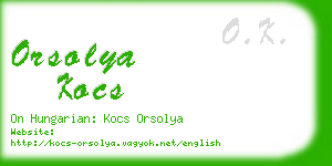 orsolya kocs business card